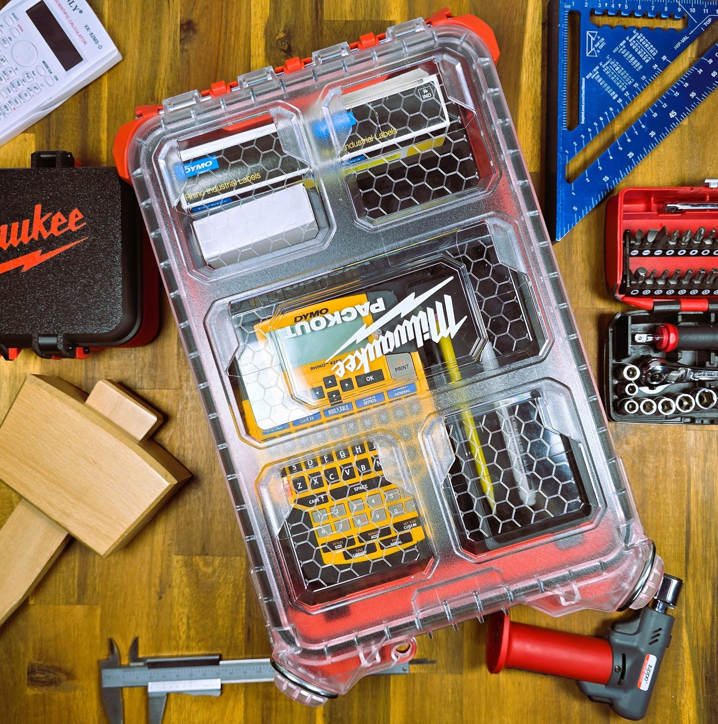 Dymo Rhino 4200 Insert - compatible with the Milwaukee Packout Compact Organizer (Model 48-22-8435)